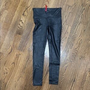 Spanx Leather look Black Leggings